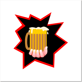 Beer Mug Burst Posters and Art